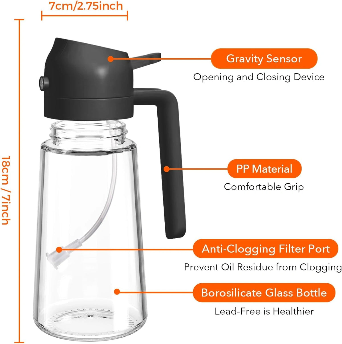 2 in 1 Oil Dispenser Bottle