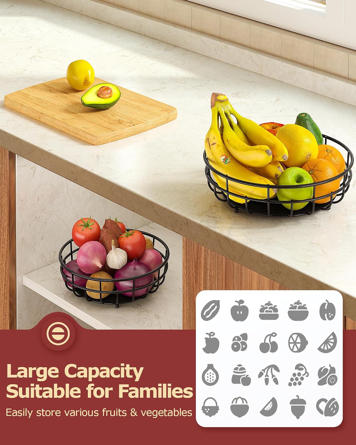 Modern Fruit Storage for Kitchen Counter